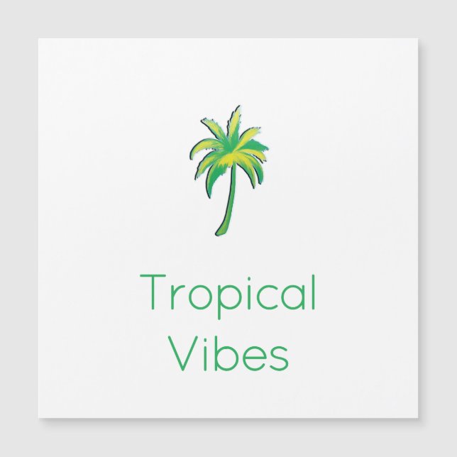Tropical palm tree card  (Devant)