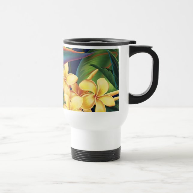 Tropical Paradise Plumeria Travel Mug (Droite)