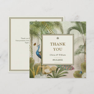 Tropical Peacock Palm Merci de mariage personnalis