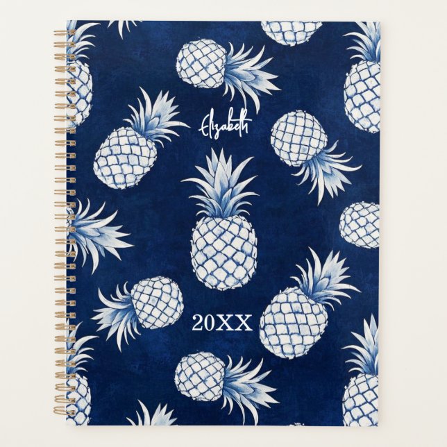Tropical Pineapple with Name – Watercolor Style (Devant)