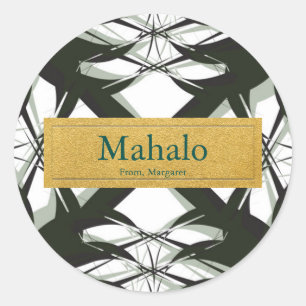 Tropical Pineappy Tops Élégant Sticker Étiquette