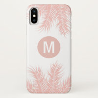 Tropical Pink Palm Fronds iPhone X Coque