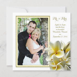 Tropical Plumeria Mariage privé Faire-part