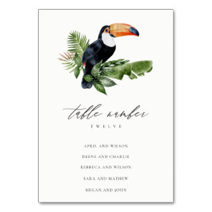 Tropical Rainforest Mariage Toucan Carte de siège