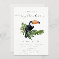 Tropical Rainforest Toucan Couples Invitation de d