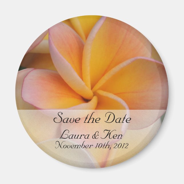 Tropical Save the Date Mariage Magnet (Devant)