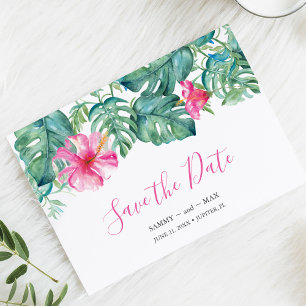Tropical Save the Date pour mariage