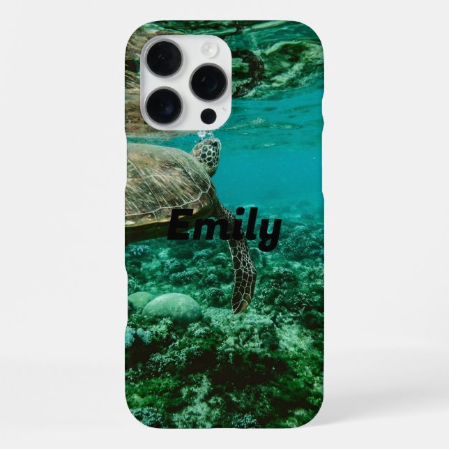 Tropical Sea Turtle Coque iPhone 16 Pro Max - Ocea (Verso)