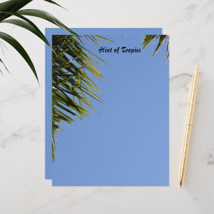 Tropical Sint of Palm Tree Blue Scrapbook Pape