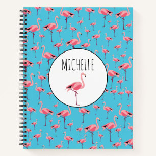 Tropical Summer Pink Flamingo Pattern Carnet
