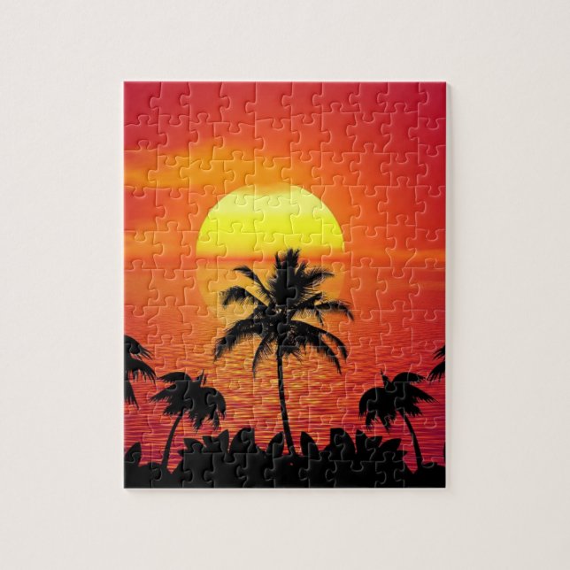 TROPICAL SUNSET PARADISE puzzle (Vertical)