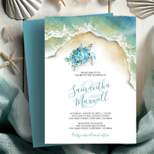 Tropical Turquoise Mariage d'aquarelle de tortue m