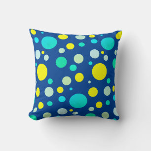 Tropical Vibe Jaune Turquoise Ball Coussin Cushion