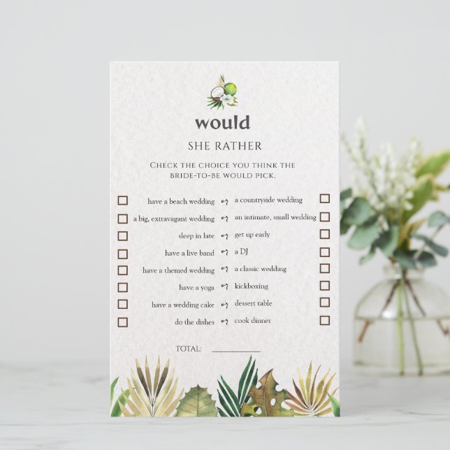 Tropical Voudrait-Elle Plutôt Fête des mariées Gam (Debout devant)