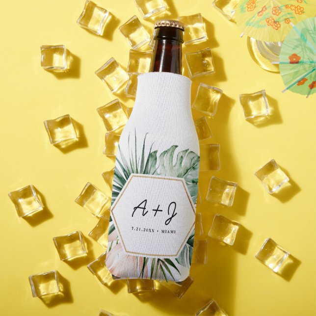 Tropiques luxuriants Mariage bouteille Glacière co (Été in situ)