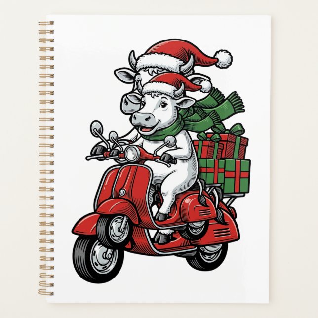Trottinette à cheval de Noël drôle Design vintage_ (Devant)