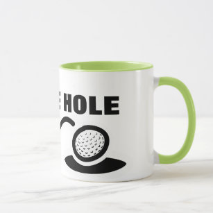 Trou de café de l'humour   de tasse de golf