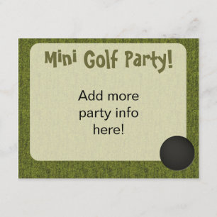 Trou De Style Mini Golf En Un Invitation
