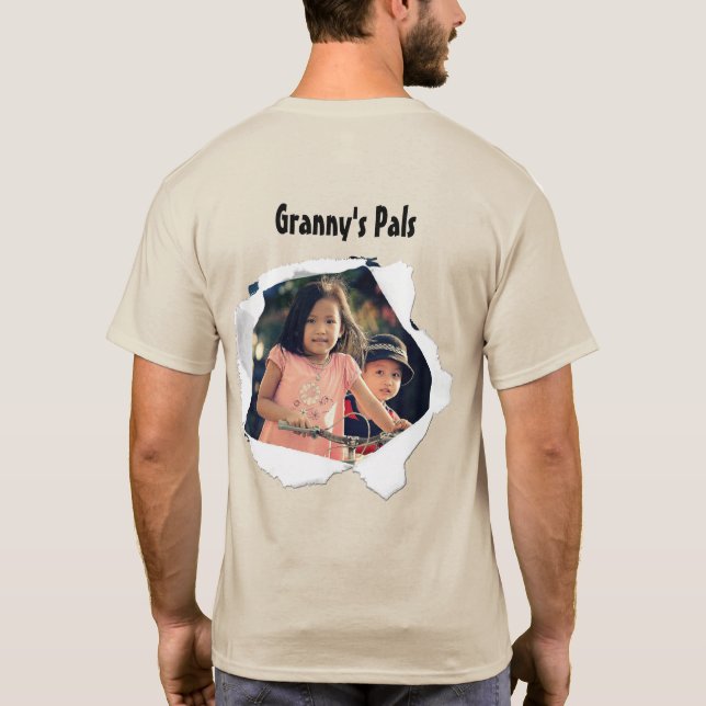 Trou papier Ajouter votre T-shirt photo personnali (Dos)