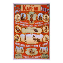 Troupe Magicien KAR-MI Poster VAUDEVILLE
