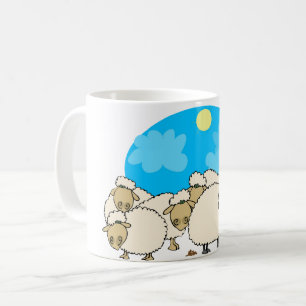 Troupeau de tasse de moutons
