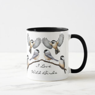 Troupeau personnalisable de tasse de Chickadees