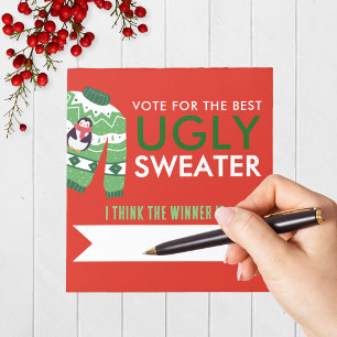 Trousse de Bloc-notes pour le vote de pull de Noël