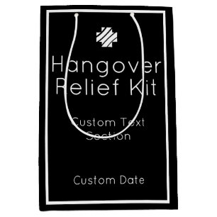 Trousse de secours Hangover Sac cadeau noir et bla