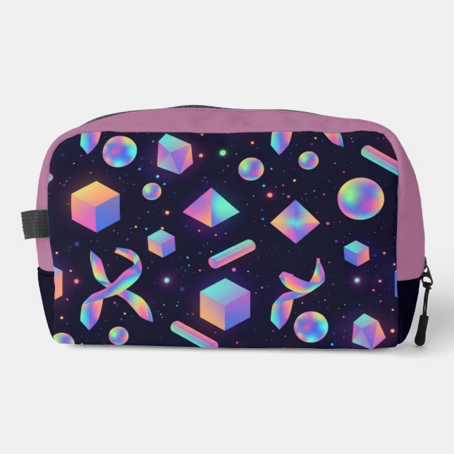 Trousse De Toilette 3D Holographic Geometric Aesthetic Makeup Bag (Recto)