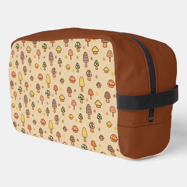 Trousse De Toilette 70s Style Retro Mushrooms (Coin gauche)