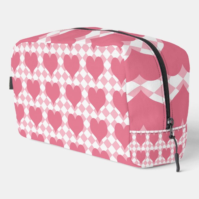 Trousse de toilette à coeurs roses (Coin droit)