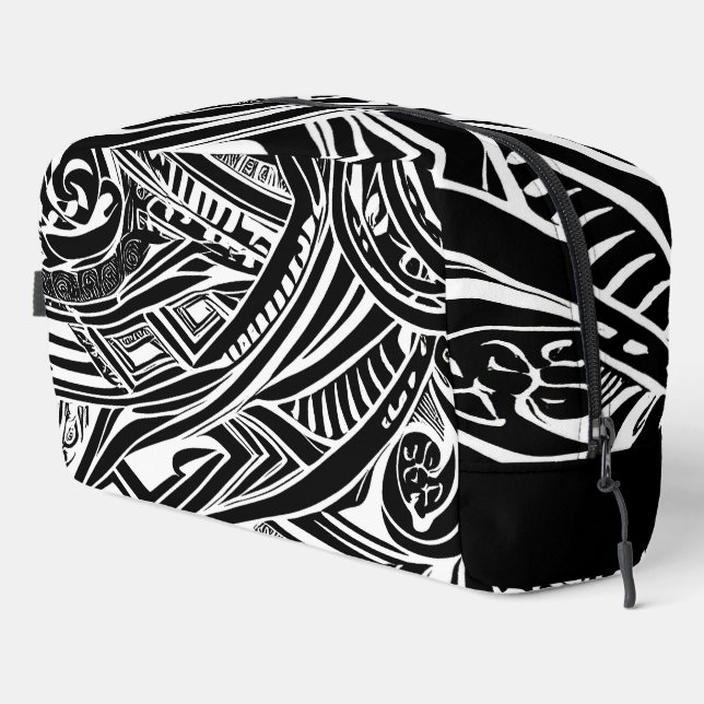 Trousse De Toilette Abstrait tribal noir et blanc (Coin droit)