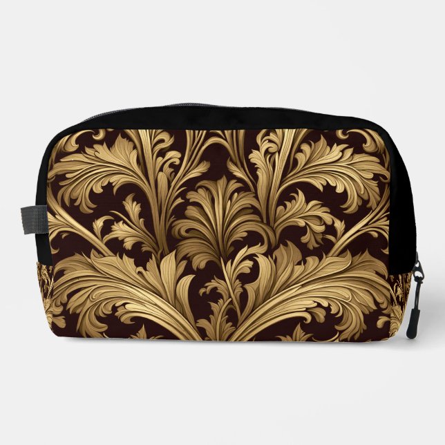 Trousse De Toilette Acanthus Feuille (Ancien Ton Or) (Recto)