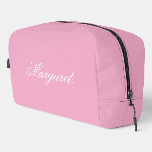 Trousse De Toilette Add Your Name to This Sleek and Practical Pink (Coin droit)
