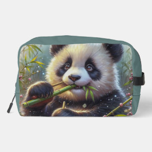 Trousse De Toilette Adorable Ours De Panda Mangeant Bambou