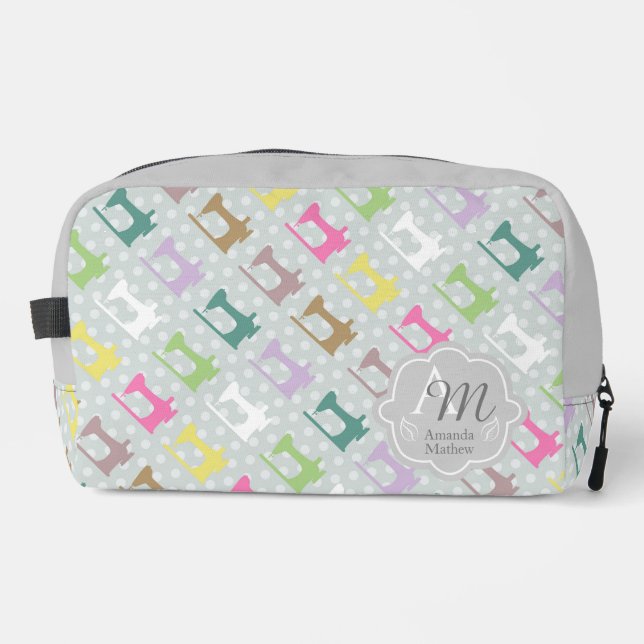 Trousse De Toilette Aimer Machine à coudre Monogramme Gris (Recto)