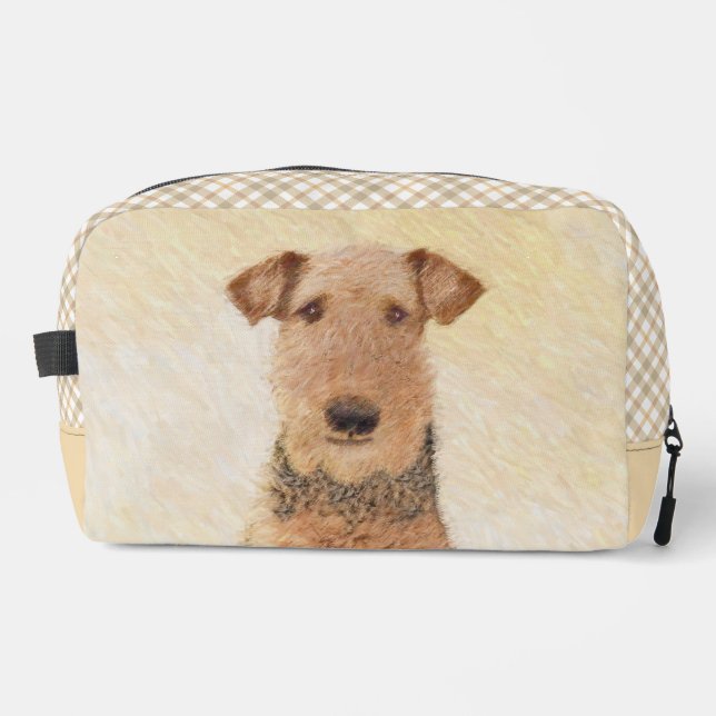 Trousse De Toilette Airedale Terrier Peinture mignonne Chien original  (Recto)