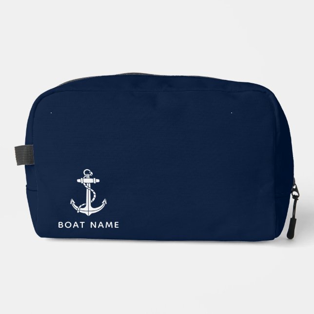 Trousse De Toilette Ancre nautique Blue Boat  Custom Cruise Swag (Recto)
