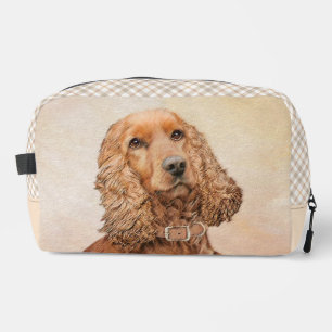 Trousse De Toilette Anglais Cocker Spaniel Painting Original Chien Art