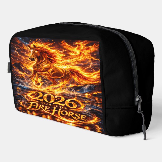 Trousse De Toilette Année du Cheval de Feu 2026 (Coin droit)