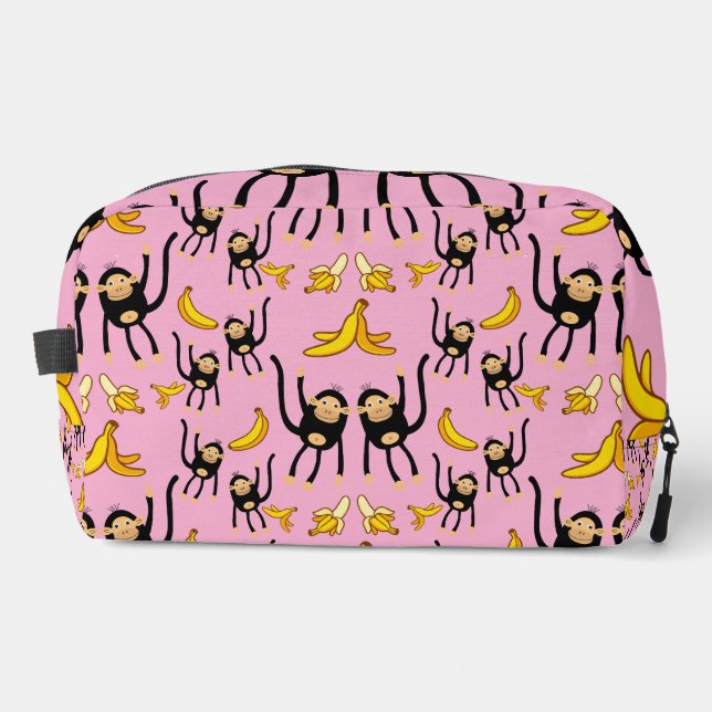 Trousse De Toilette Anniversaire du Singe mignon (Recto)