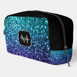 Trousse De Toilette Aqua bleu ombre fausse parties scintillant scintil