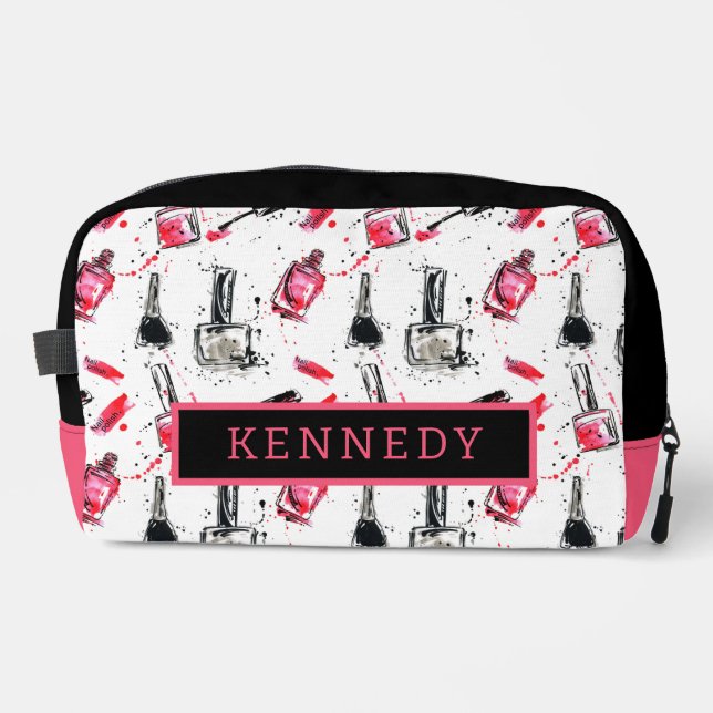 Trousse De Toilette Aquarelle Clou Motif polonais (Recto)