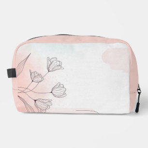 Trousse De Toilette Aquarelle rose romantique Floral