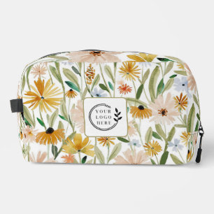 Trousse De Toilette Aquarelle rustique Fleurs sauvages Ajouter Logo En