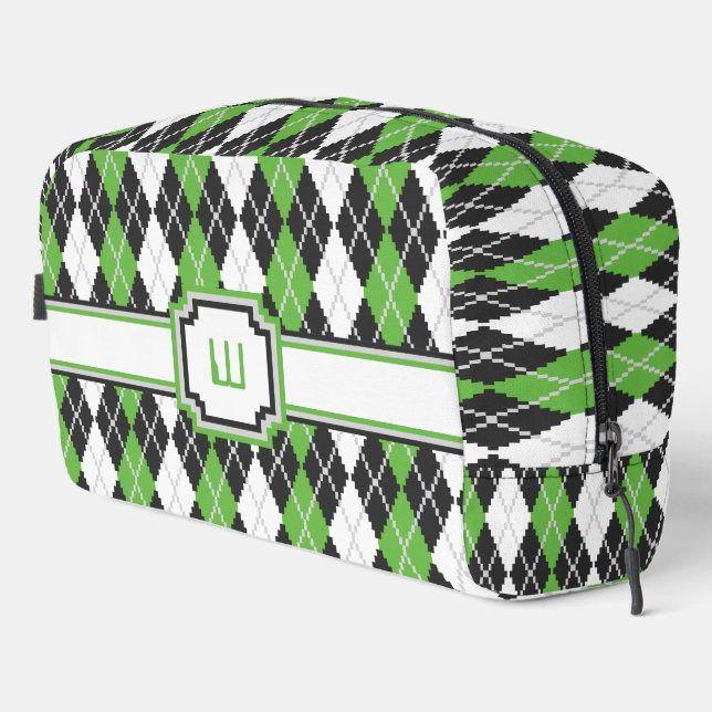 Trousse De Toilette Argyle Rétro (Coin droit)