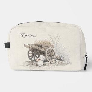 Trousse De Toilette Art de chariot en bois rustique personnalisé de la