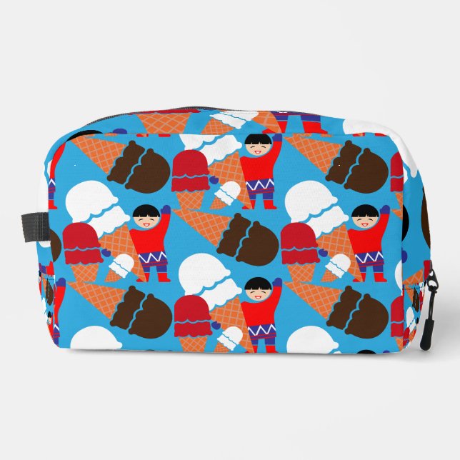 Trousse De Toilette Art vintage rétro de glace (Recto)