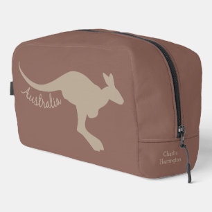 Trousse De Toilette Australian Kangaroo Nom et couleur personnalisés