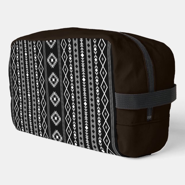 Trousse De Toilette Aztec blanc gris noir Motifs mélangés V Motif (Coin gauche)